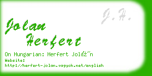 jolan herfert business card